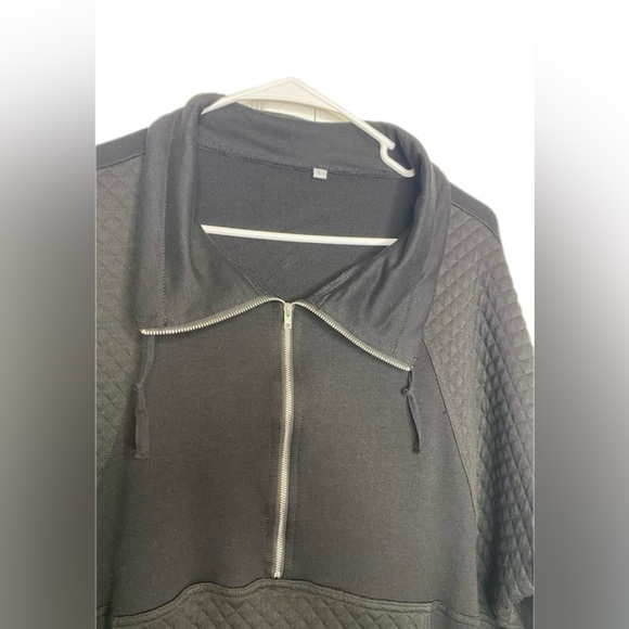 Women's Zip Up Solid Hoodie Pullover. Grey - Picture 7 of 7